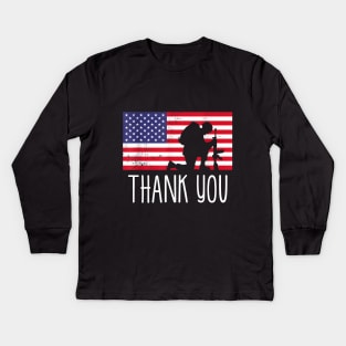 Thank You Veterans Kids Long Sleeve T-Shirt